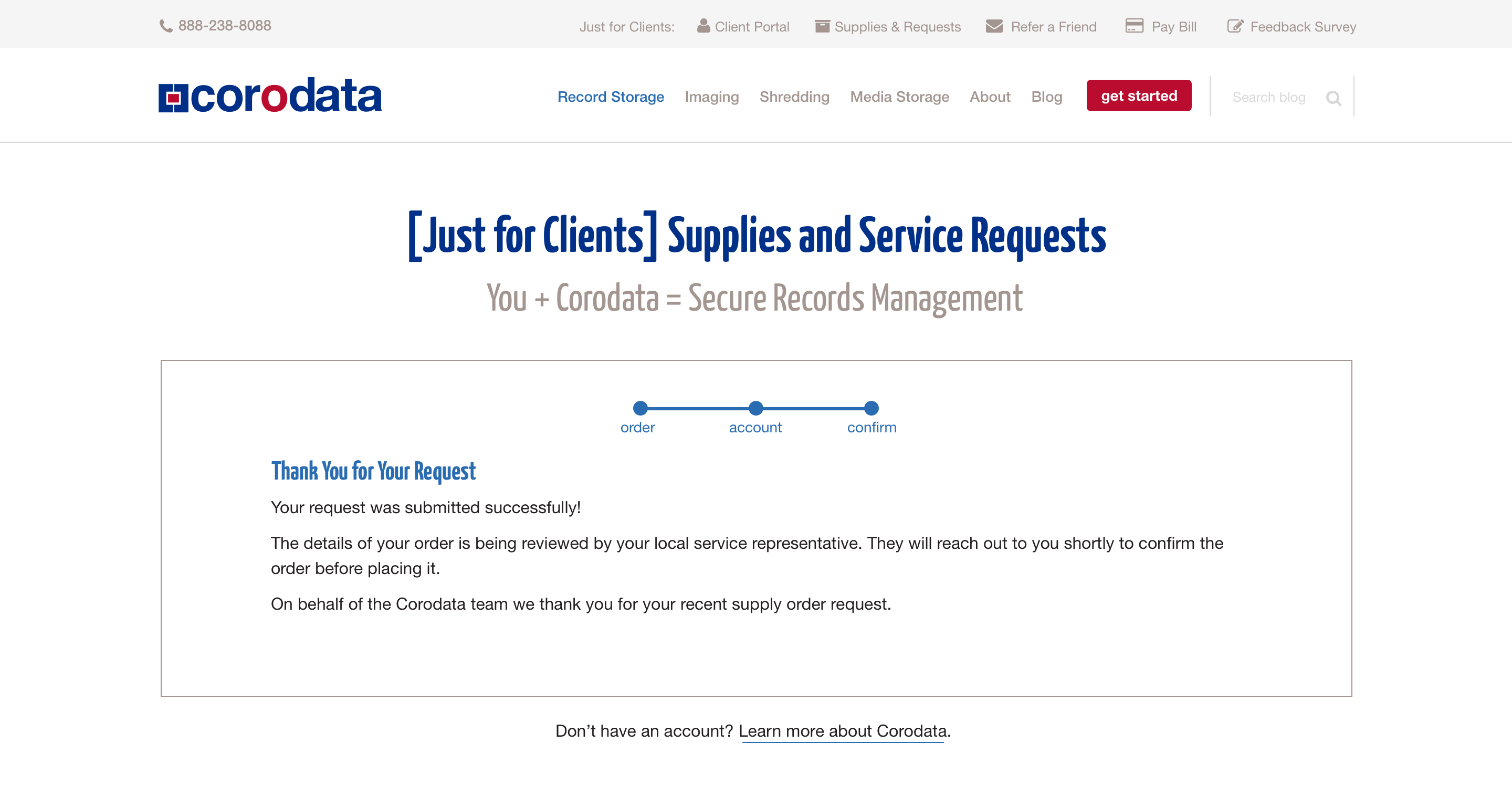 Supplies and services confirmation - step 3